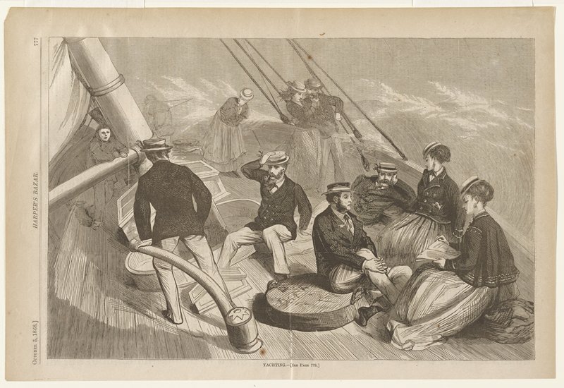 Yatching, attributed to Winslow Homer, 1868