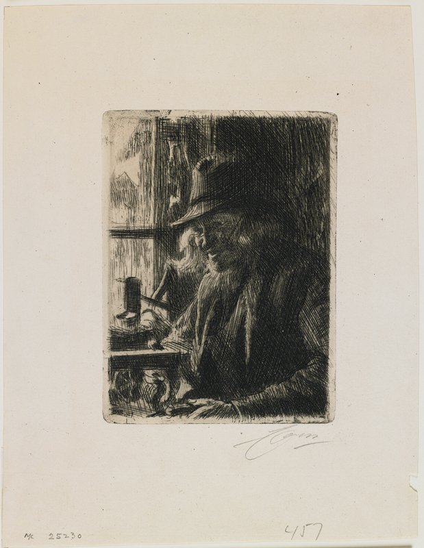 Bosl Anders, Clockmaker at Mora, Anders Zorn, 1907