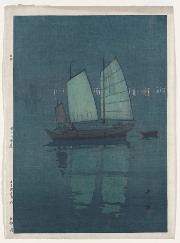 Sailing Boats: Night, Yoshida Hiroshi, 1926