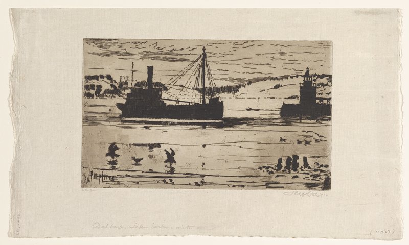 Coal Barge, Salem Harbor, Philip Little, 1915