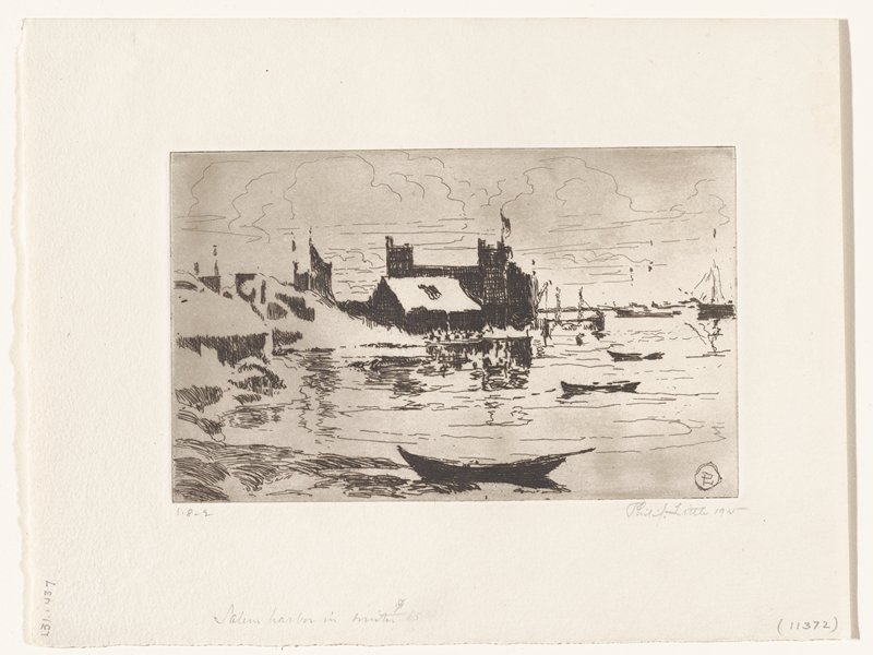 Salem Harbor in Winter, Philip Little, 1915