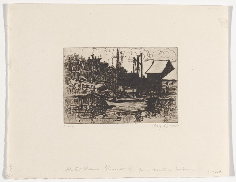 At the Wharves, Gloucester, Philip Little, 1915