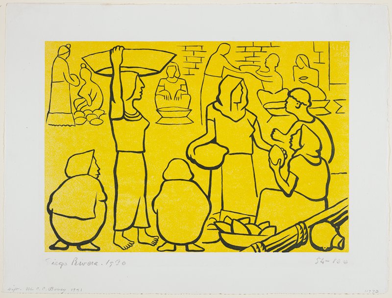 Mercado de Tehuantepec by Diego Rivera