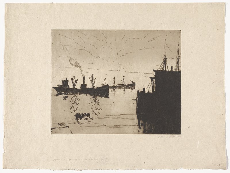 Sunrise in Harbor, Philip Little, 1919