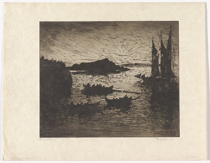 Seining at Dawn, Philip Little, 1915