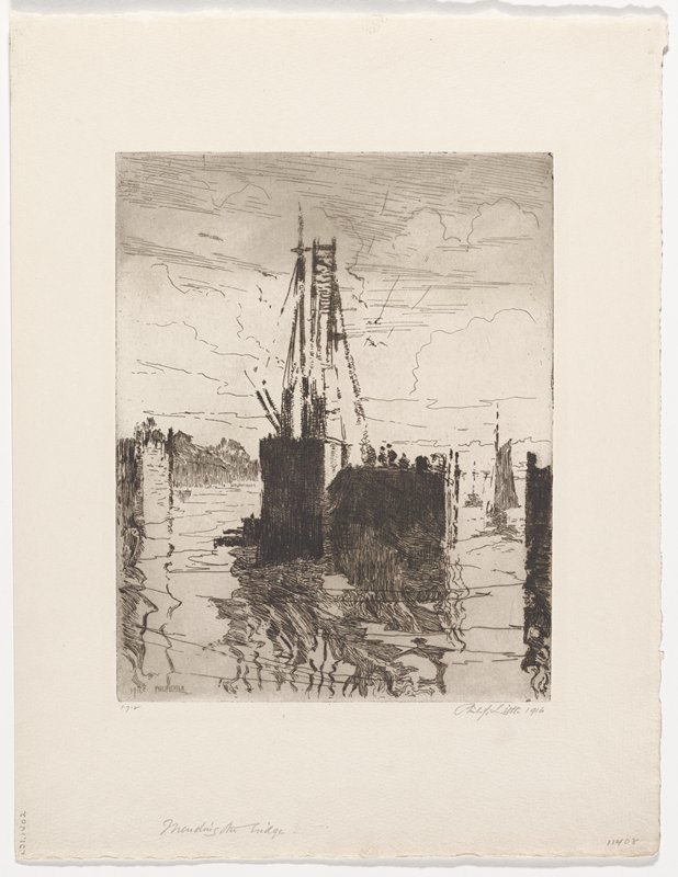 Mending the Bridge, Philip Little, 1916