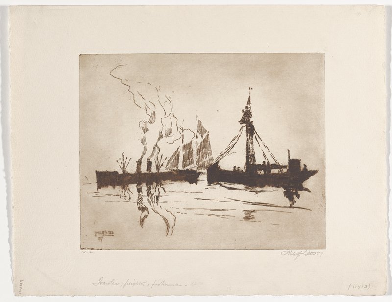 Trawler, Freighter, Fisherman, Philip Little, 1917