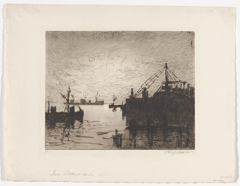 Dawn - Portland Harbor, Philip Little, 1915