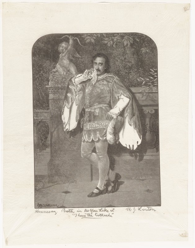 Booth in As You Like It, William James Linton, 19th century