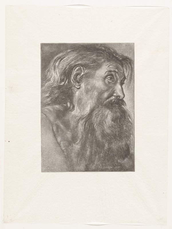 Head of an Old Man, William James Linton, 1881