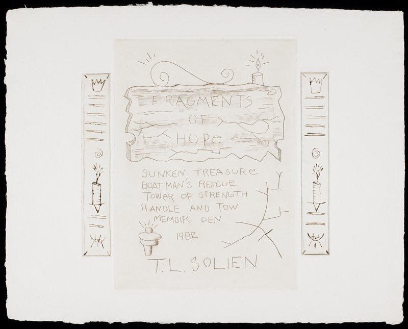 Title Page for the suite Fragments of Hope, T.L. Solien, 1982