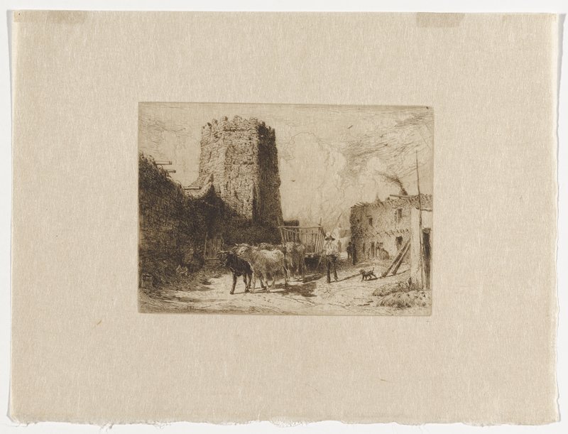 Church of San Miguel and Pueblo House, at Santa Fe, New Mexico, Peter Moran, 19th century