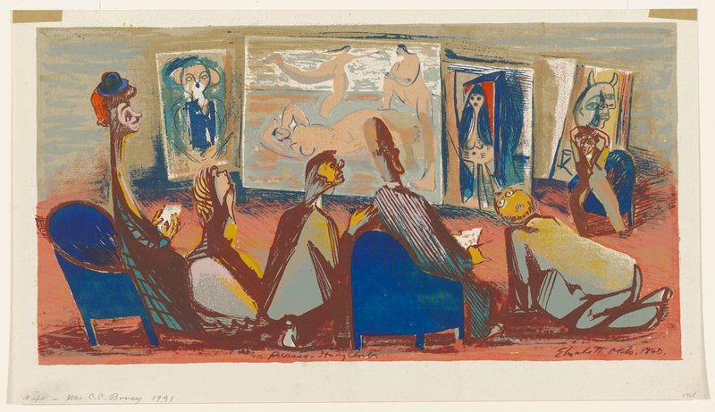 Picasso Study Club, Elizabeth Olds, 1940