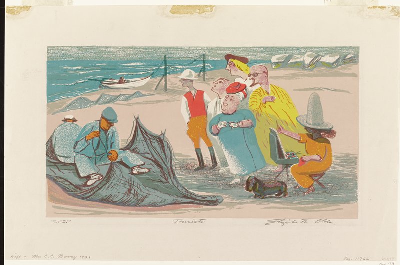 Tourists, Elizabeth Olds, c. 1938–39