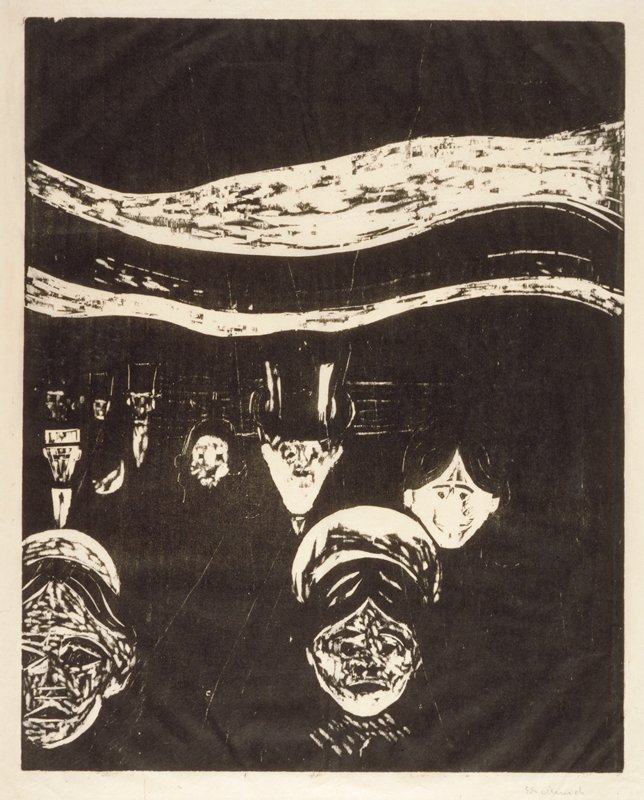Angst, Edvard Munch, 1896 (printed 1906 or later)
