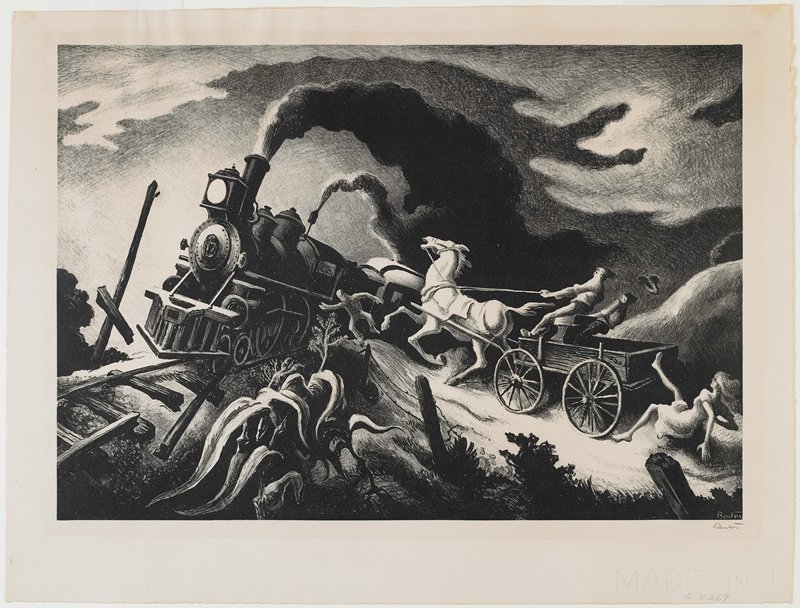 Wreck of the Ol' '97, Thomas Hart Benton, 1944