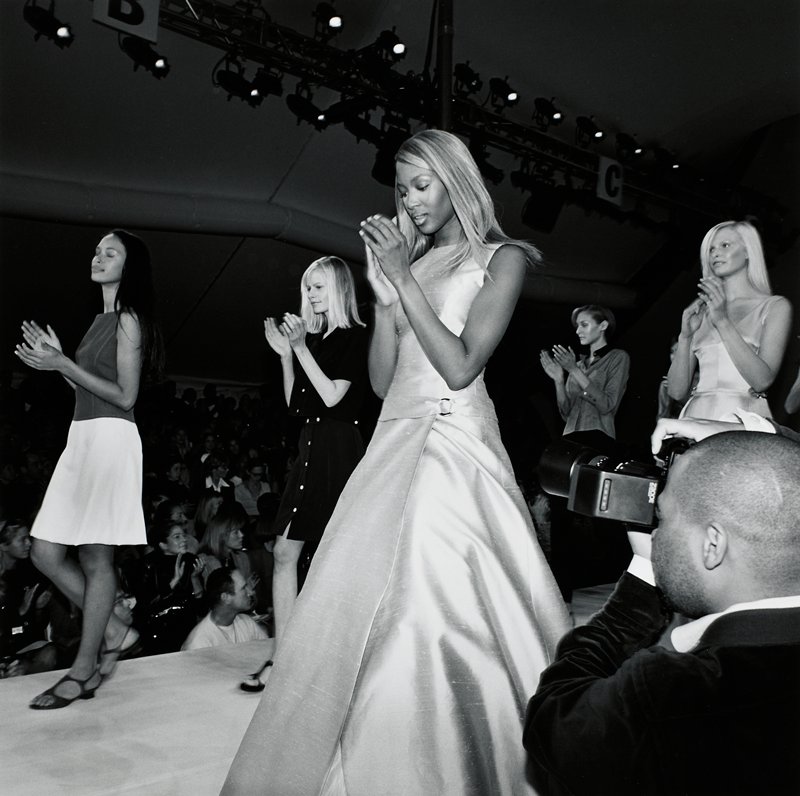 Supermodels at Victor Alfaro Show, Bryant Park, New York City, Toby Old, 1997