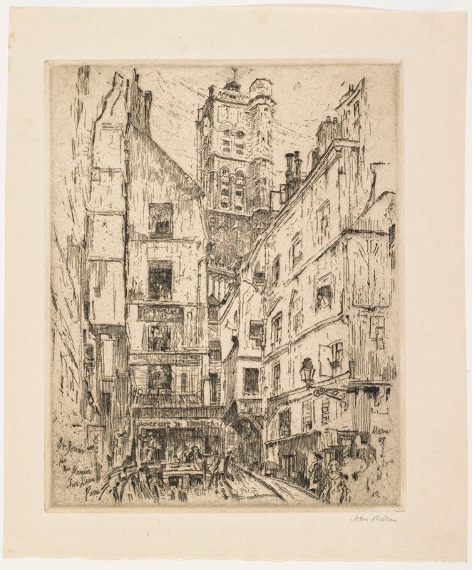 St. Gervais, Rue Grenier sur L'Eau, Paris by John Marin