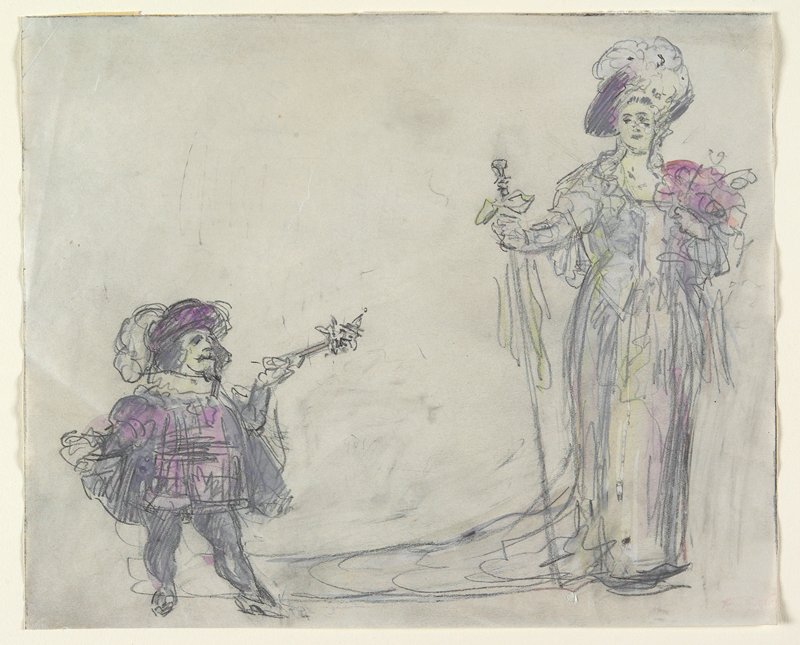 Costumed Figures on a Stage, Эверетт Шинн, XX век