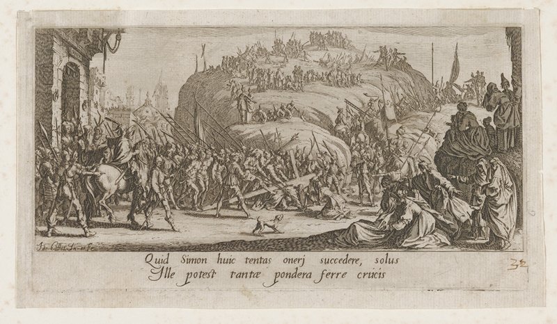 Le portement de croix, Jacques Callot, 1618