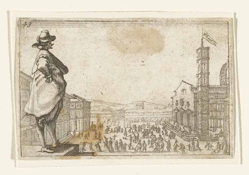 La place du Dôme, à Florence, Jacques Callot, 1622