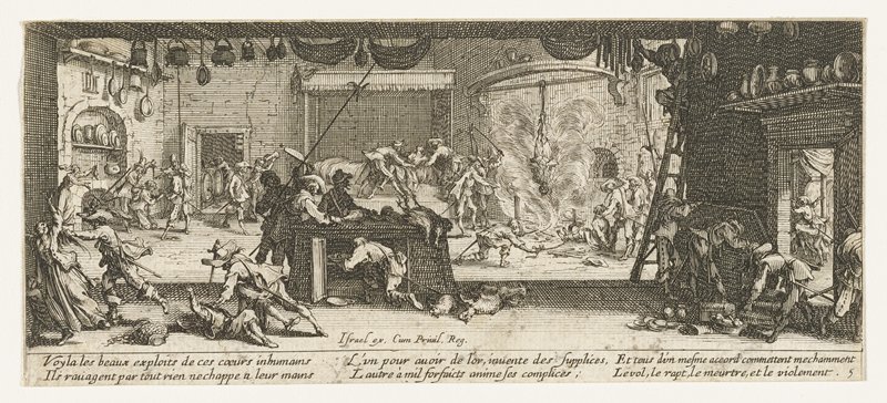 Le pillage d'une ferme, Jacques Callot, 1633
