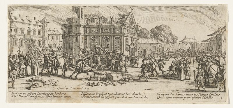 Dévastation d'un monastère, Jacques Callot, 1633