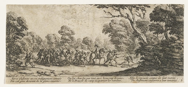 Découverte des malfaiteurs, Jacques Callot, 1633