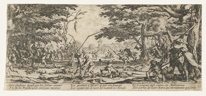 La revanche des paysans, Jacques Callot, 1633