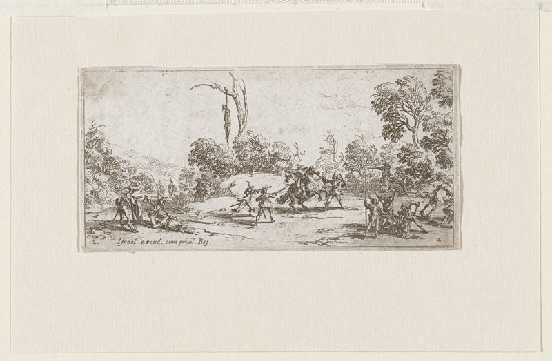 L'attaque sur la route, Jacques Callot, 1635