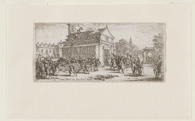 Dévastation d'un monastère, Jacques Callot, 1635