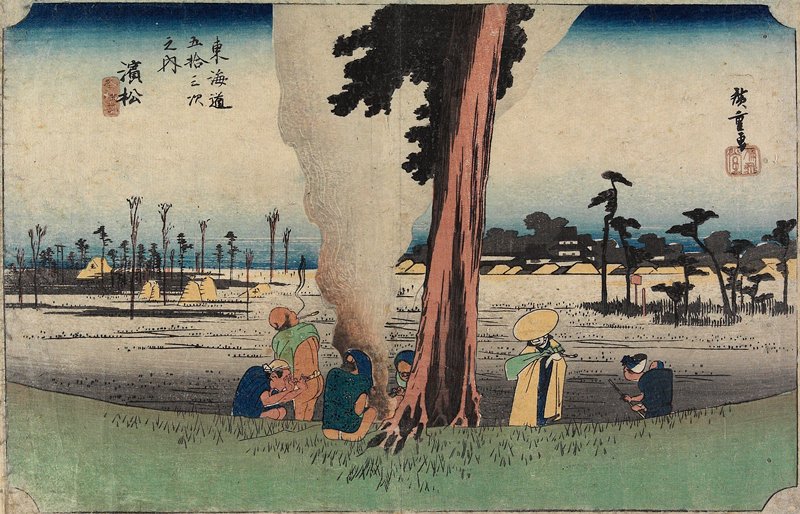 Hamamatsu, Winter Scene, Utagawa Hiroshige, c. 1832–33