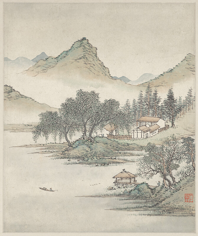 Leaf from Landscape Album, Cai Jia, 1735