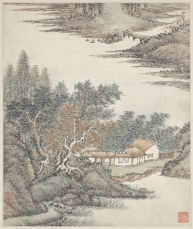Leaf from Landscape Album, Cai Jia, 1735
