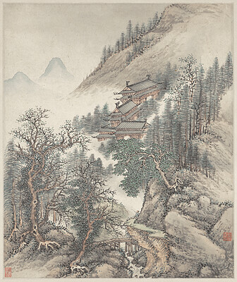 Leaf from Landscape Album, Cai Jia, 1735