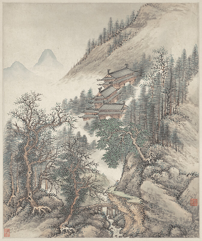 Leaf from Landscape Album, Cai Jia, 1735