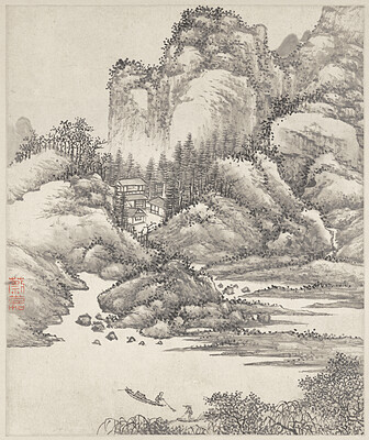 Leaf from Landscape Album, Cai Jia, 1735
