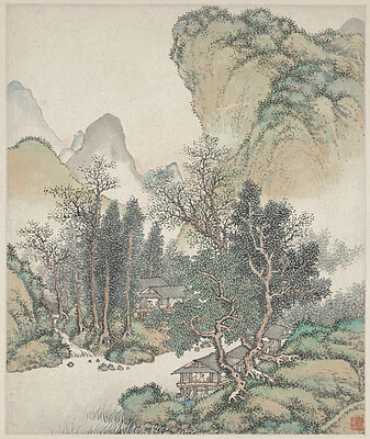 Leaf from Landscape Album, Cai Jia, 1735