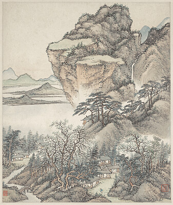 Leaf from Landscape Album, Cai Jia, 1735