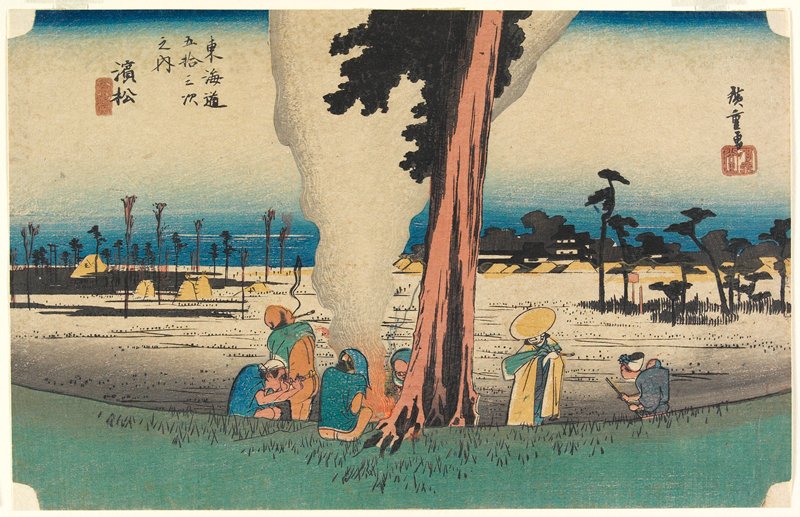 Hamamatsu, Winter Scene, Utagawa Hiroshige, c. 1832–33