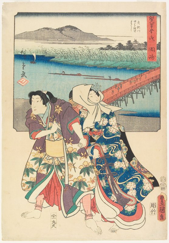 Okazaki, Utagawa Kunisada, 1855, 4th month