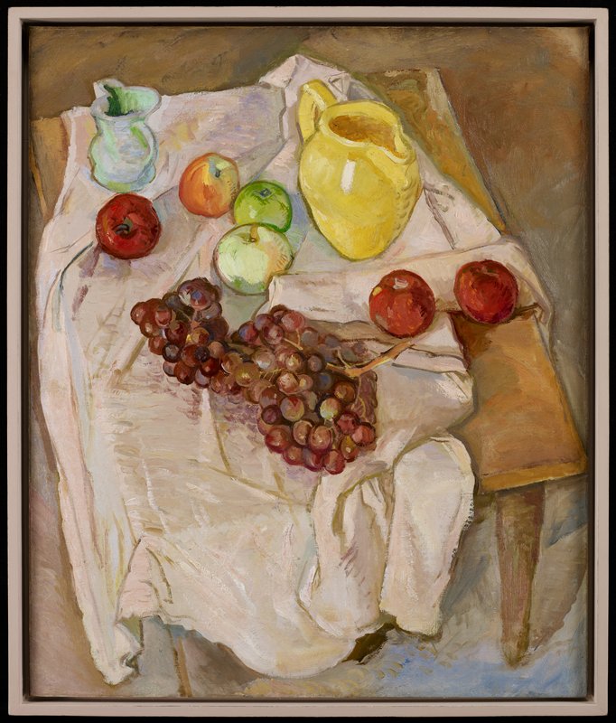Untitled [yellow pitcher, apples and grapes], Pierre Daura, c. 1939–55