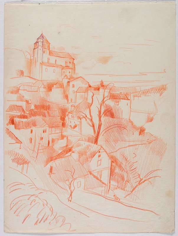 Village of St. Cirq-Lapopie, France, Pierre Daura, c. 1930–39
