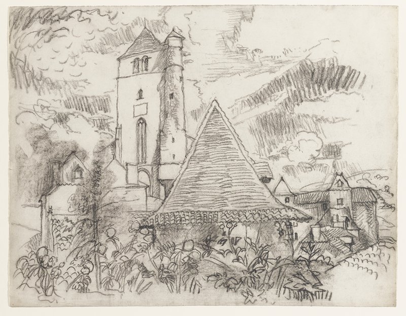 Church at St. Cirq-Lapopie, France, Pierre Daura, c. 1930–39