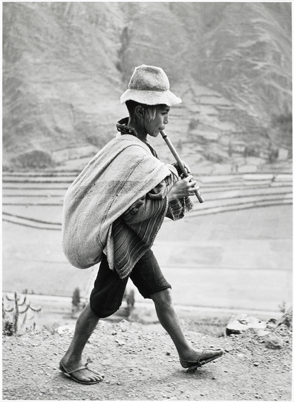 Fluteplayer, On the Way to Cuzco, Peru, Werner Bischof, 1954