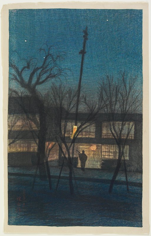 Ikenohata at Night, Itō Shinsui, January 1921
