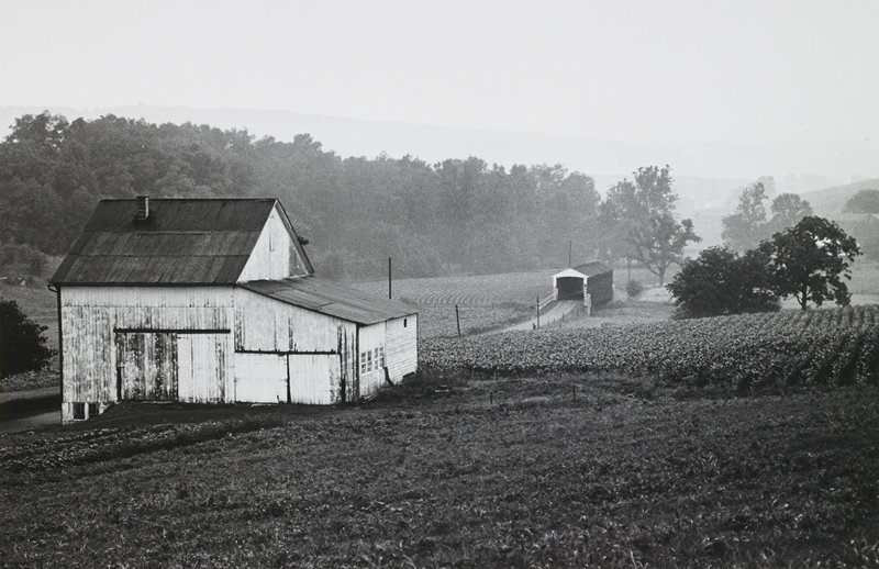 Barn and Covered Bridge, George A. Tice, 1964