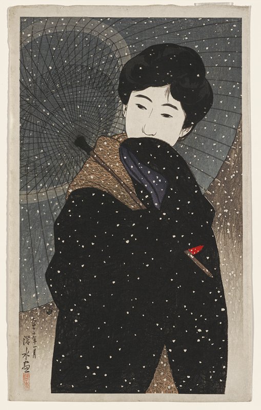 Snowy Night, Itō Shinsui, January 1923