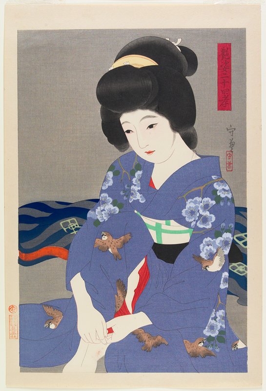 Taking Off Her Socks, Narita Morikane, 1931