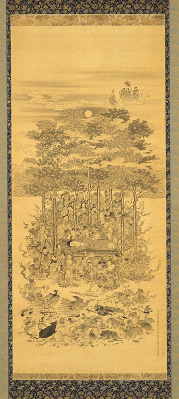 Parinirvana of Sakyamuni, the Historical Buddha, Harada Keigaku, 1863